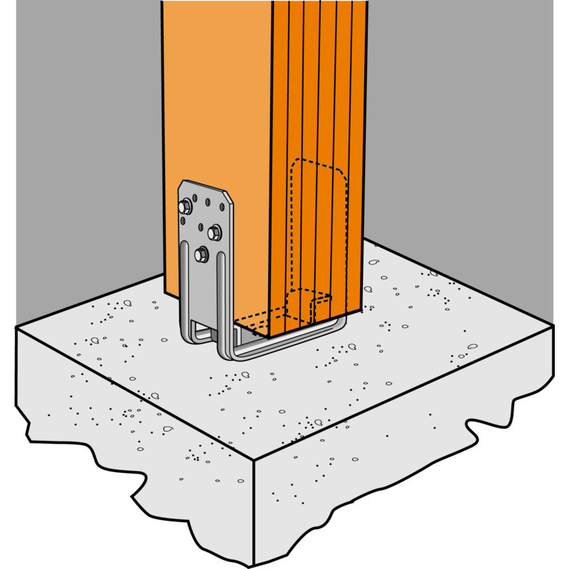 EMBASE DE POTEAU LARGEUR 90