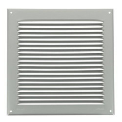 Grille d'aération à visser persienne avec moustiquaire - alu gris - LM2525G