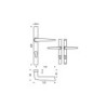 Plaque PE24 entraxe 70 Clé I - Argent - ASSA ABLOY VACHETTE 15188