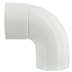 Coude mâle femelle 87°30 blanc pour descente diamètre 100mm - CT8GTB