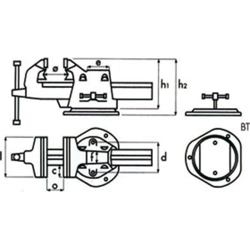 ETAU ACIER 180 + SERRE TUBE+BASE TOURNANTE