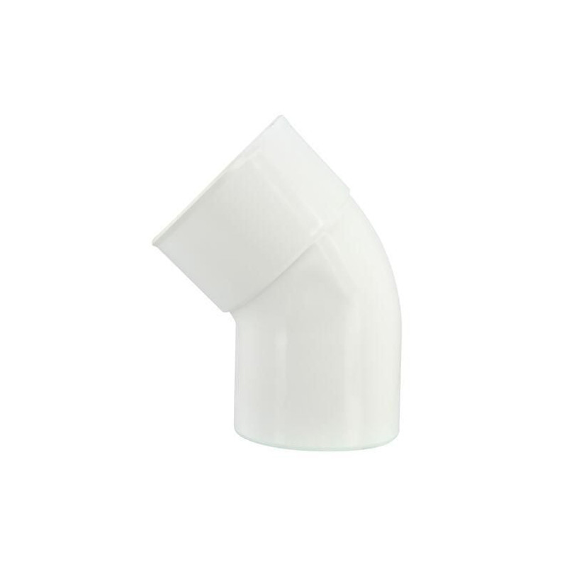 Coude mâle femelle 45° blanc pour descente diamètre 100mm - UCT4GT1B