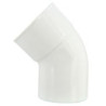 Coude mâle femelle 45° blanc pour descente diamètre 100mm - UCT4GT1B