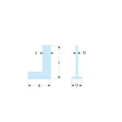 Équerre simple à chapeau de longueur 150 mm - Facom DELA.1257.04