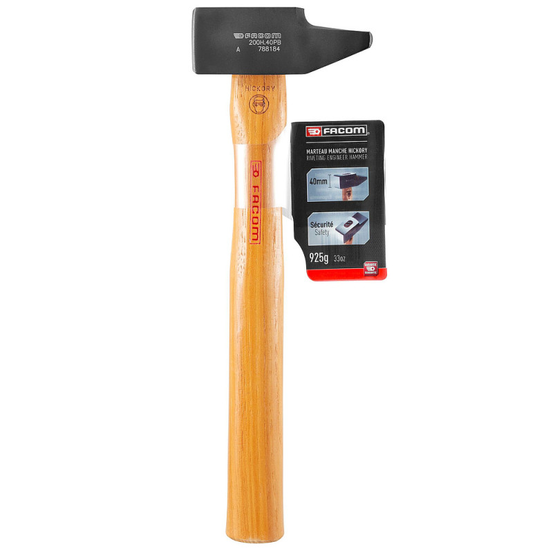 Marteau rivoir 40 mm - manche Hickory - FACOM 200H40