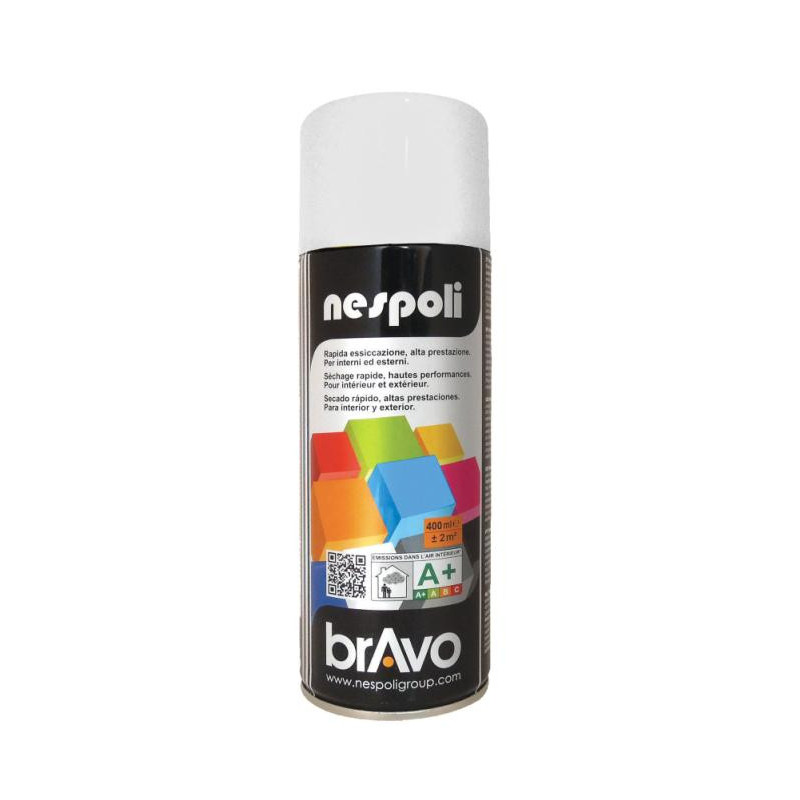 PEINTURE AEROSOL ACRYLIQUE PROFESSIONNELLE BLANC BRILLANT 600ML
