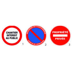 PLAQUE CHANTIER INTERDIT AU PUBLIC D.300MM