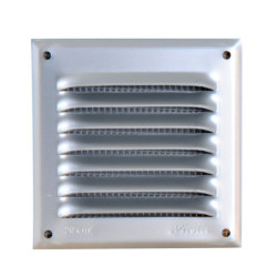 Grille d'aération à visser persienne alu gris - LM1010G