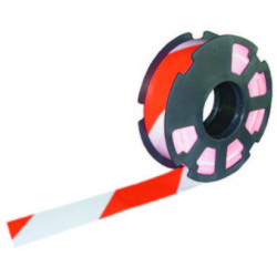 RUBAN CHANTIER "RUBAPLAST" ROUGE BLANC 100MX50MM