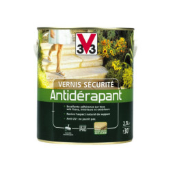 Vernis Antidérapant Sol Extérieur - Intérieur V33 Incolore Satiné 2.5 L
