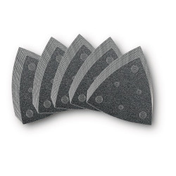Set de feuilles abrasives perforées - 10 x Grain 60. 80. 120. 180. 240 - x 50