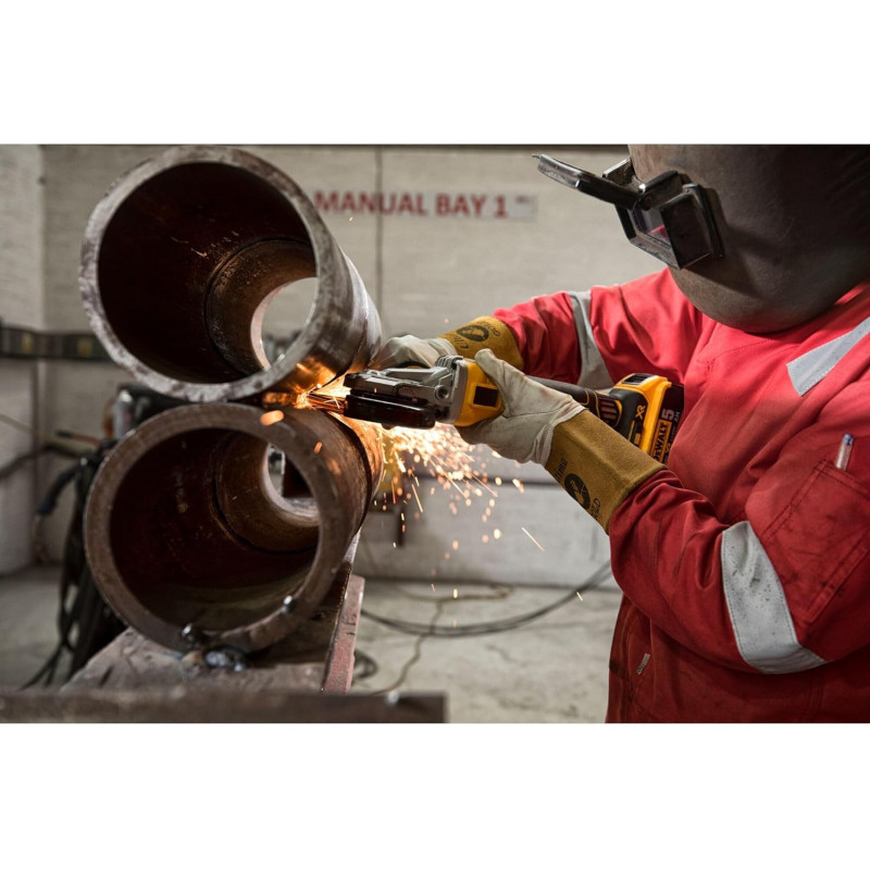 Meuleuse tête plate sans fil brushless 18V 5Ah (nue) - 1000W - DEWALT DCG405FN