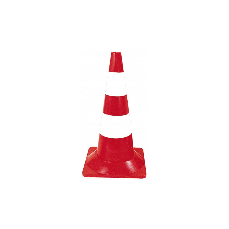 CONE CHANTIER PLASTIQUE FLUO 50CM 600G