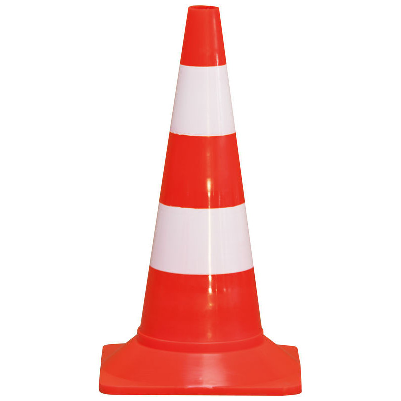 CONE CHANTIER PLASTIQUE FLUO 50CM 600G