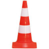 CONE CHANTIER PLASTIQUE FLUO 50CM 600G