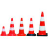 CONE CHANTIER PLASTIQUE FLUO 50CM 600G