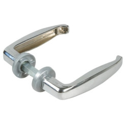 Béquille double pour portail métallique 35 - 50 mm carré 7 mm - chromée - IBFM 535-7C