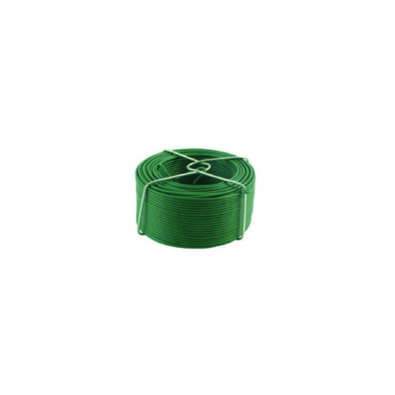 FIL FER A LIER ACIER PLASTIFIER VERT 0.9MM 50M
