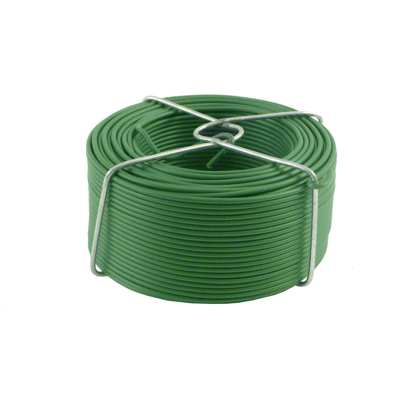 FIL FER A LIER ACIER PLASTIFIER VERT 0.9MM 50M