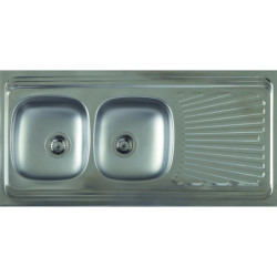 Évier de cuisine à poser 120x60cm - Nid d'abeille inoxydable - BANKA