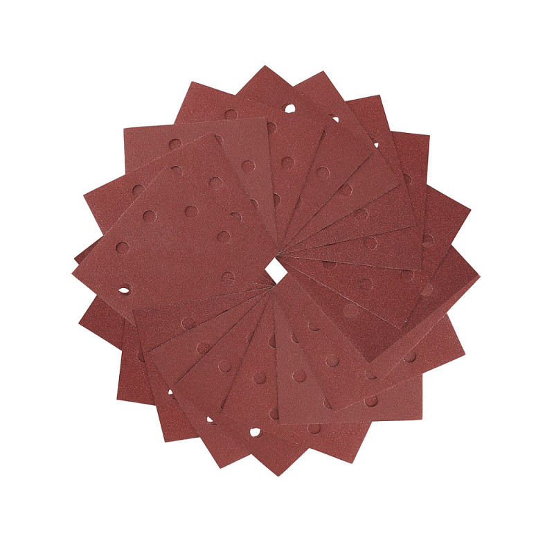1-4 feuille abrasive pour ponceuses vibrantes grain 120-8 perforations 115x115mm