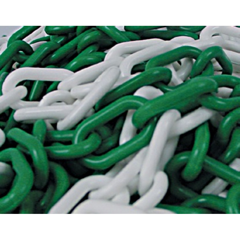 CHAINE PLASTIQUE ROUGE-BLANCHE 6MM (25ML)