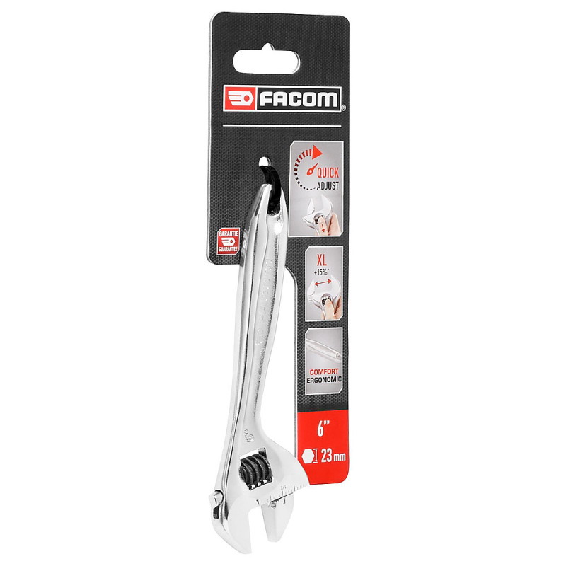 Clé à molette à ajustement rapide. manche métal 6" - FACOM 101.6PB