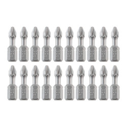 Boîte 5 embouts de vissage - qualité torsion - Embout Pozidriv - 25 mm - PZ3