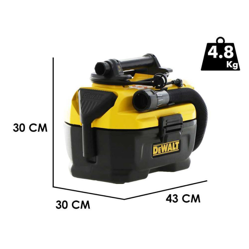 Aspirateur sur secteur ou batterie XR 18-54V (nu) - 7.5 kPa 7.5 l - DEWALT DCV584L