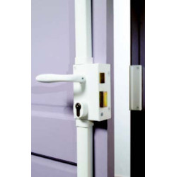 SERRURE APPLIQUE 3 POINTS 73DP SANS CYLINDRE BLANC