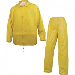 Ensemble de pluie enduit PVC Taille M jaune
