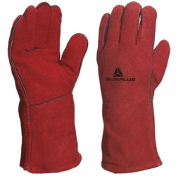 GANT SOUDEUR CROÛTE CUIR BOVIN ROUGE - T10