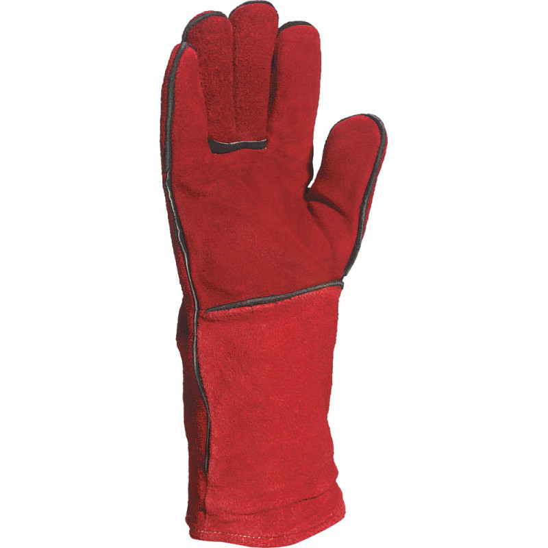 GANT SOUDEUR CROÛTE CUIR BOVIN ROUGE - T10