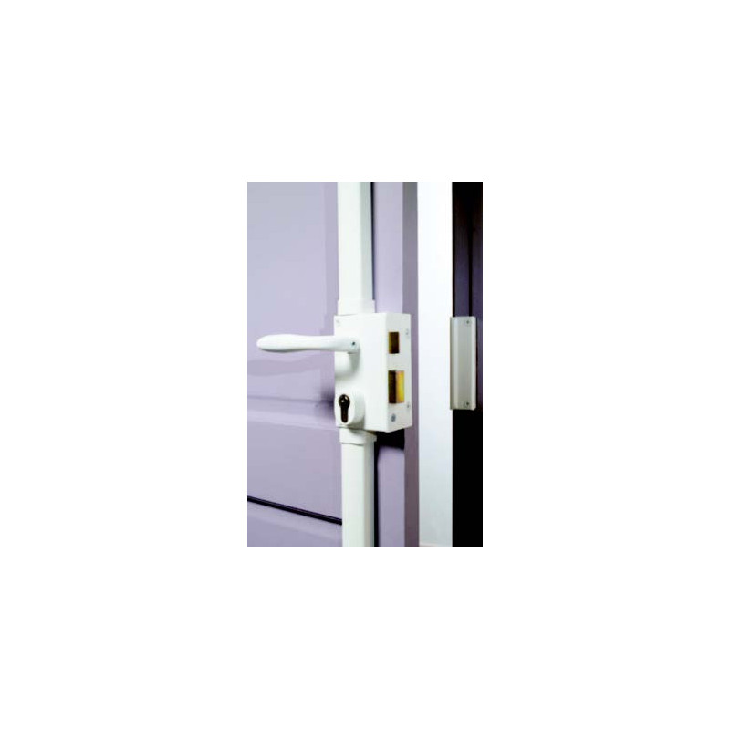 SERRURE APPLIQUE 3 POINTS 73GP SANS CYLINDRE BLANC