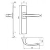Poignée de porte MUZE diamant noir - voyant plaque - ASSA ABLOY VACHETTE 086437