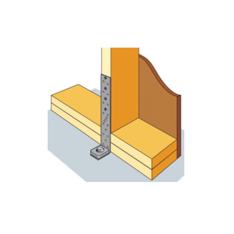 ANCRAGE MUR LG.290 EP.2 + RONDELLE US