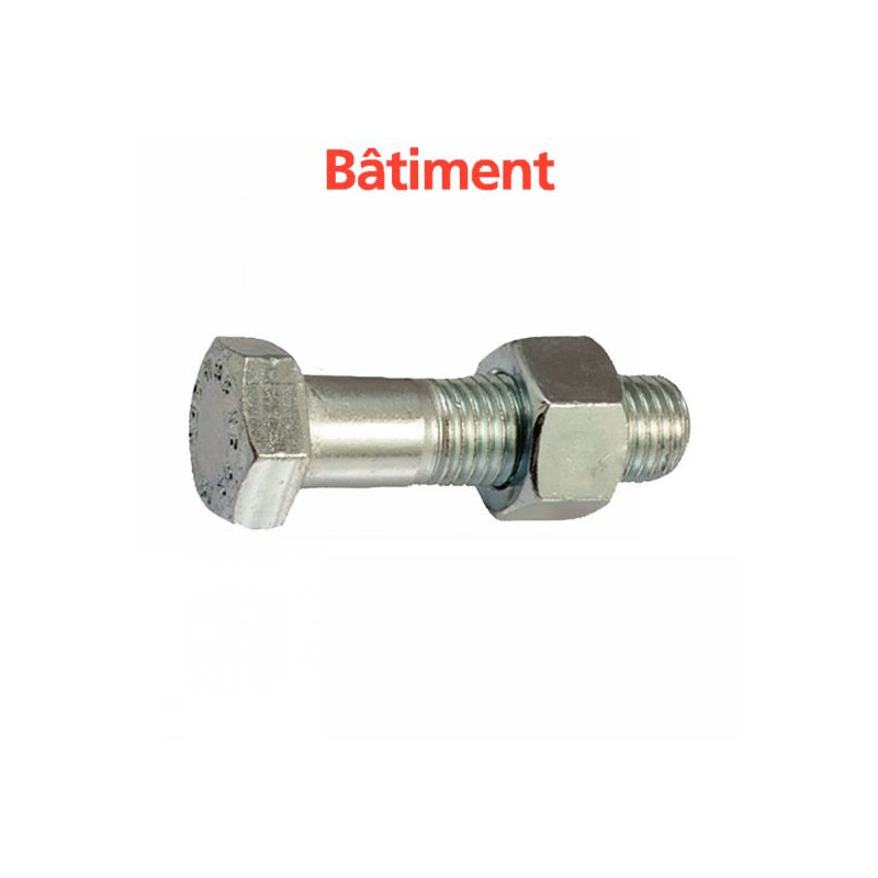 Boîte de 100 boulons meca 12 X 60 Acier classe 8.8 zingué - 85241