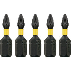 Lot de 5 embouts Pozidriv PZ1 25mm - DEWALT DT7320 DT7386T