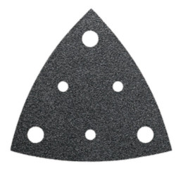 Feuille abrasive triangulaire perforée - Grain 60 - Pack de 5