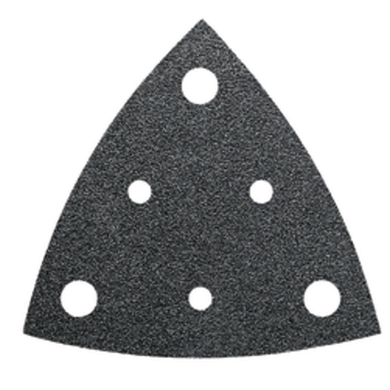 Feuille abrasive triangulaire perforée - Grain 60 - Pack de 5