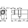 Cylindre profil européen pompier EDF - 30 x 30 mm - Clé triangle 11 mm - nickelé - THIRARD TI11053031