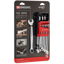 Jeu de 10 clés mixtes 440 sur étui portatif