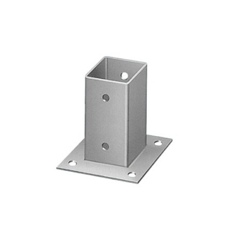 Pied de poteau 71 x 71 mm douille - POLLMANN 4991000
