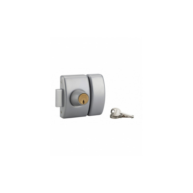 VERROU DOUBLE CYLINDRE DESIGN  ARGENT 45 3CL