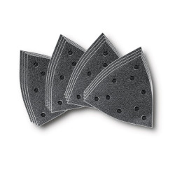 Set de feuilles abrasives perforées zircon 130mm - 4x Grain 60. 80. 120. 180