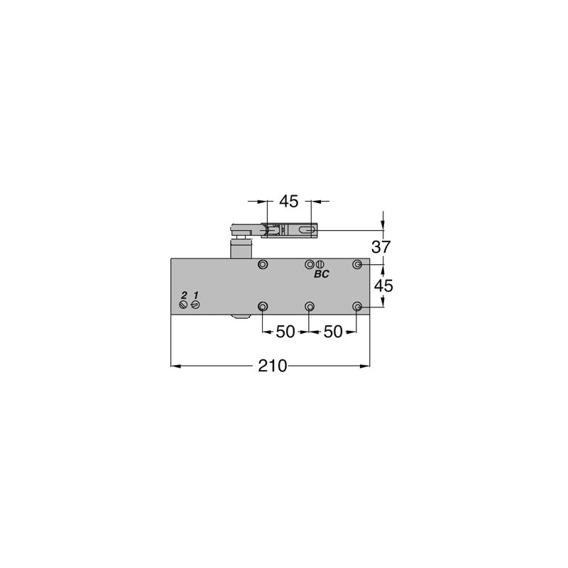 Ferme porte complet GR200 standard noir seul 2-4 coupe feu - GROOM GR200015