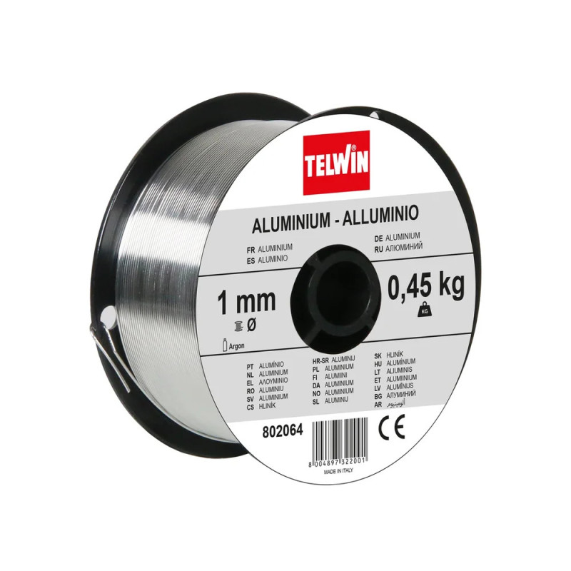 Fil de soudage pour aluminium MIG D 1mm 0.45 kg - TELWIN 802064