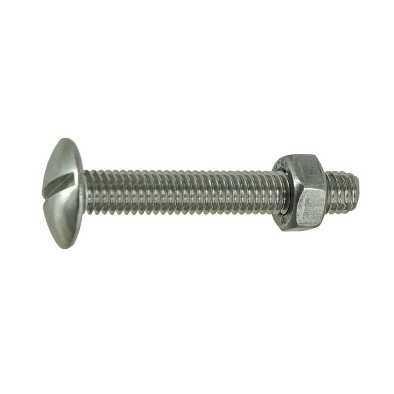 Boulon poelier inox A2 8x60 - coque 10