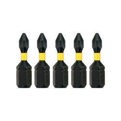 Boîte 5 embouts de vissage Extreme Impact Torsion - Embout Impact Torsion Philips - 25 mm - PH1