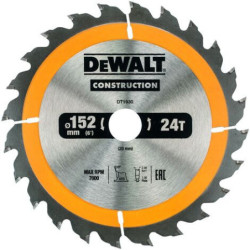 Lame de scie circulaire - 152 x 20 mm - 24 dents - DEWALT DT1930